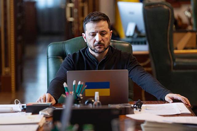 ▲ 5일(현지시간) 볼로디미르 젤렌스키 우크라이나 대통령이 로베르트 골로프 슬로베니아 총리와 전화통화를 가졌다. ⓒ젤렌스키 텔레그램 갈무리.