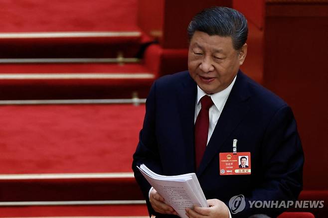 중국 양회 참석한 시진핑 주석 [로이터 연합뉴스 자료사진. 재판매 및 DB 금지]