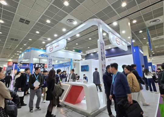 7일 인터배터리 2025에 마련된 BYD 부스의 전경. 박한나 기자.