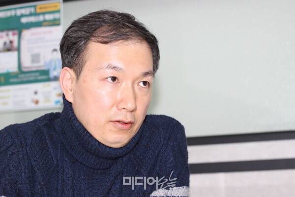 ▲ 지난 5일 미디어오늘과 인터뷰하고 있는 유창수 CBS PD. 사진=박재령 기자