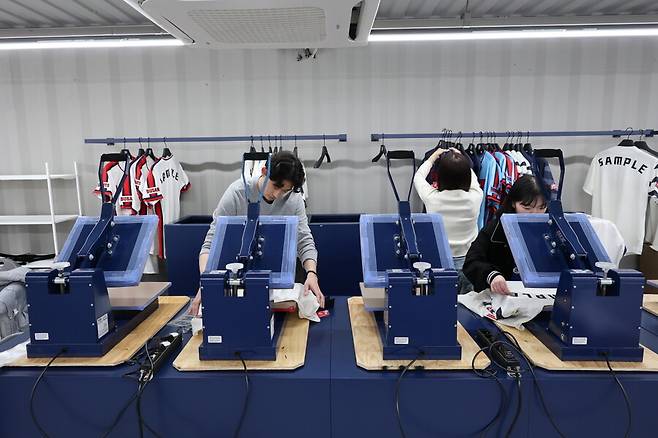 ▲ 마킹 스테이션 ⓒ롯데 자이언츠