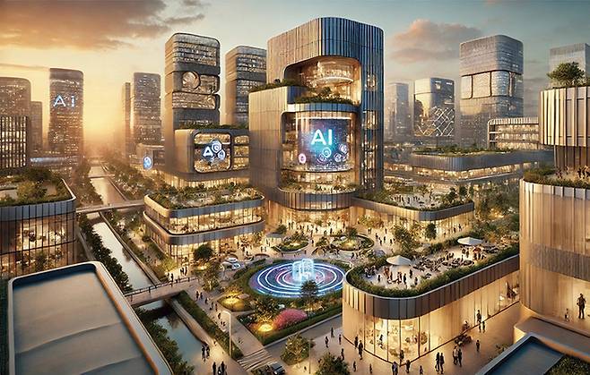 AI가 그린 양재 AI 특구의 미래 모습. 서초구