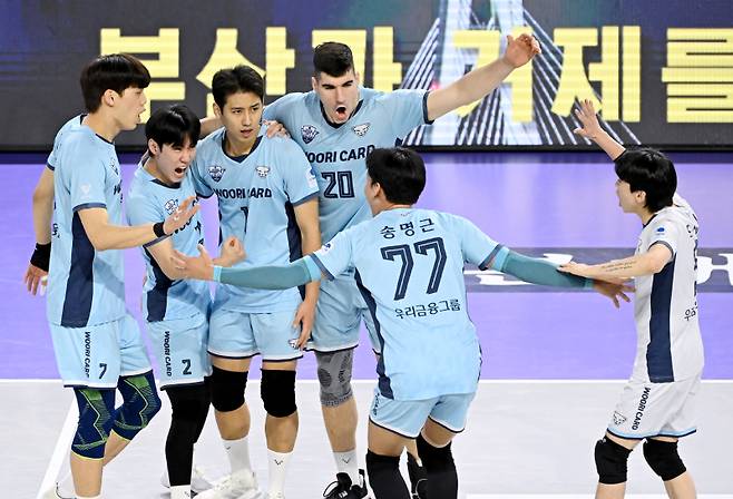 우리카드가 대한항공전 승리를 거뒀다. 사진=한국배구연맹