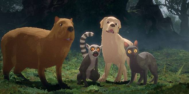 애니메이션 영화 '플로우' 속 한 장면 [판씨네마 제공. 재판매 및 DB 금지]