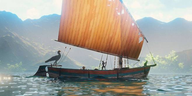 애니메이션 영화 '플로우' 속 한 장면 [판씨네마 제공. 재판매 및 DB 금지]