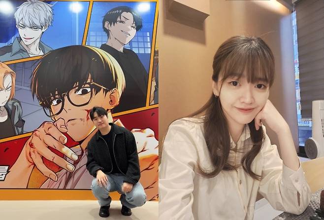 웹툰 ‘스터디그룹’의 원작자 신형욱 스토리 작가(왼쪽), 유승연 작화 작가.사진=와이랩