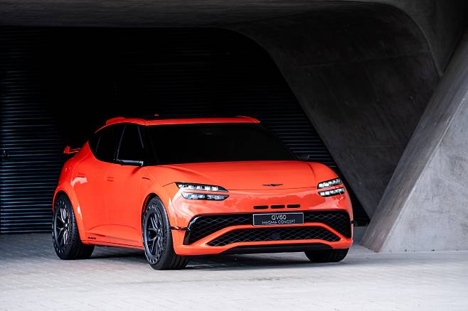 제네시스 GV60 마그마 공개 시기에 관심이 쏠리고 있다. 제네시스는 '마그마'를 통해 고성능 브랜드로의 도약을 노린다./사진=제네시스