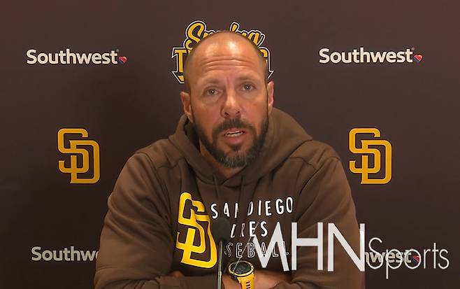 (지난 2021년 김하성에 대해 MHN스포츠와 화상 인터뷰 중인 제이스 팅글러 전 샌디에이고 감독)