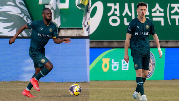 K리그2 김포FC 공격진 루이스와 플라나. 사진┃김포FC