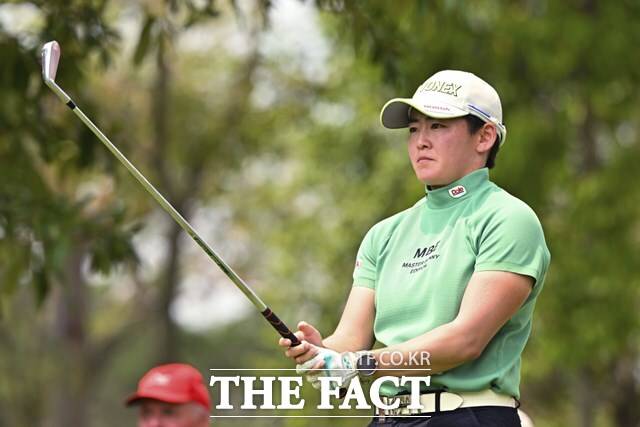 혼다LPGA타일랜드에서 에인절 인(미국)에 뒤져 2위를 기록한 이와이 아키에./AP.뉴시스