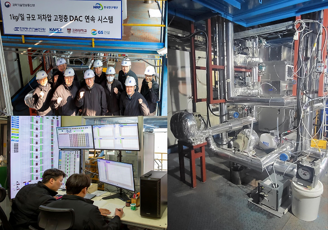 한국에너지기술연구원이 개발한 이산화탄소 포집 시설. 한국에너지기술연구원 제공