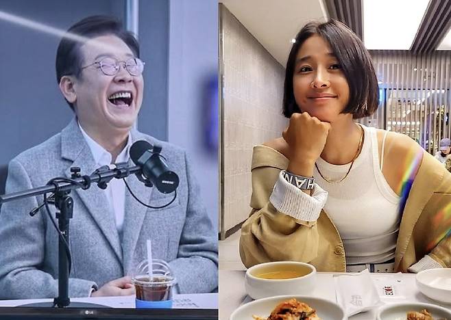 가수 겸 배우 마야가 이재명 더불어민주당 대표 인스타그램에 "열렬히 응원한다"는 댓글을 남겼다 / 사진 = 이재명 대표, 마야 SNS