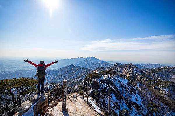 신선대 정상에서 바라본 북한산.