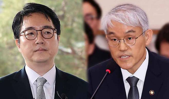 심우정 검찰총장(왼쪽), 천대엽 법원행정처장(오른쪽)