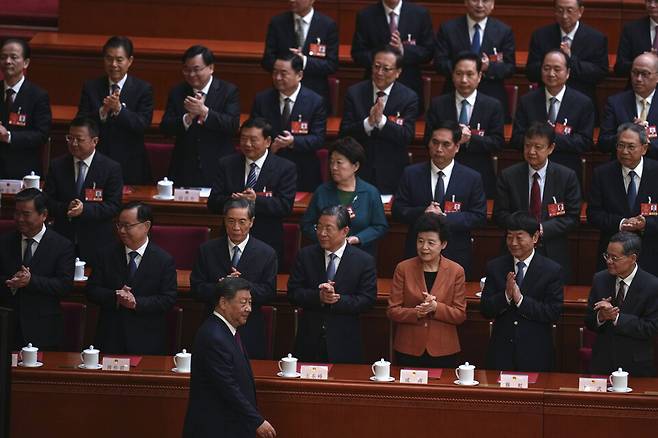 지난 11일 중국 베이징 인민대회당에 입장하는 시진핑 중국 국가주석 ⓒAP=연합뉴스