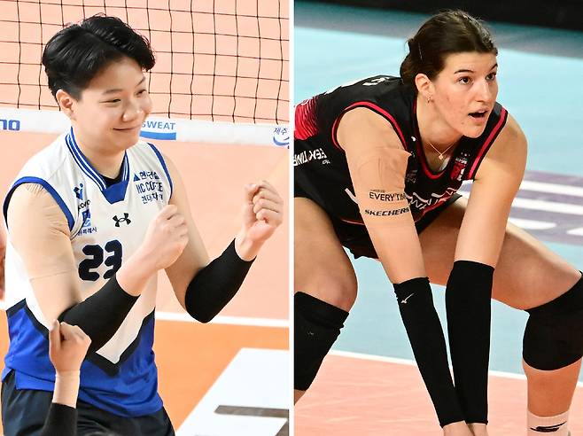 현대건설 위파위와 정관장 부키리치(오른쪽) | KOVO 제공