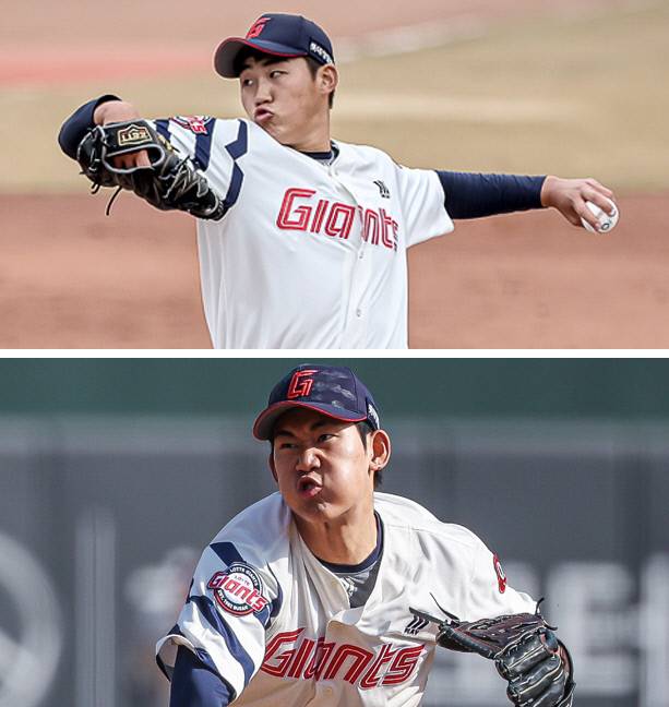 롯데 김태현(위), 박세현 I 롯데 자이언츠 제공