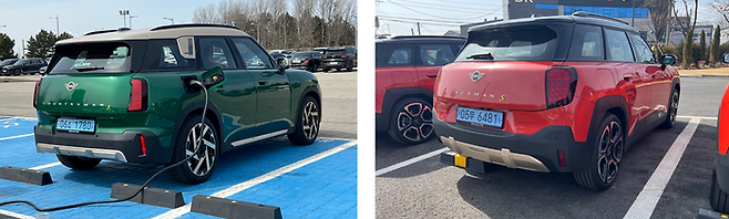 (왼쪽) 올-일렉트릭 미니 컨트리맨, (오른쪽) 올-일렉트릭 미니 에이스맨 ⓒ데일리안 편은지 기자