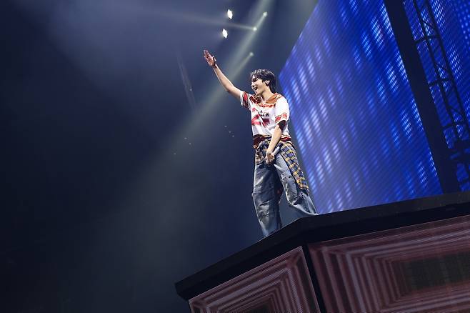 J-Hope performs during his solo concert "Hope on the Stage" held at Barclays Center in Brooklyn, Friday. (Big Hit Music)