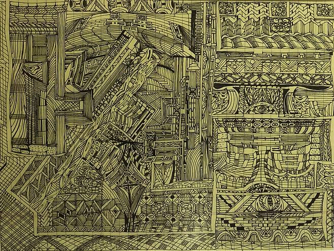 하만홍 작가 작품 '훈민정음(모음).'