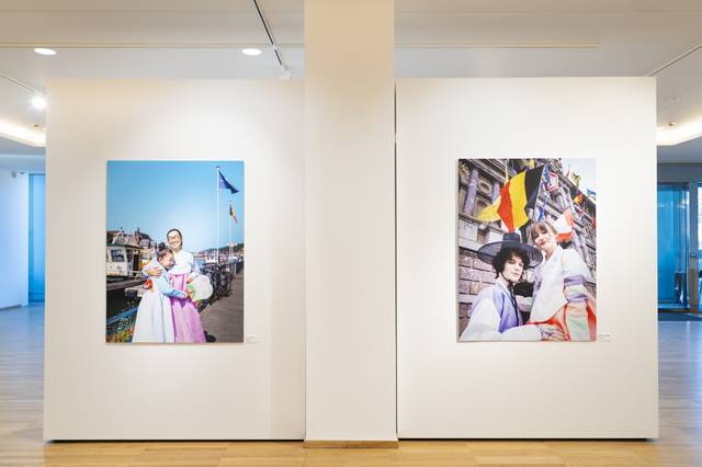 ‘한복 온더 로드’ 전시장. 주벨기에 한국문화원