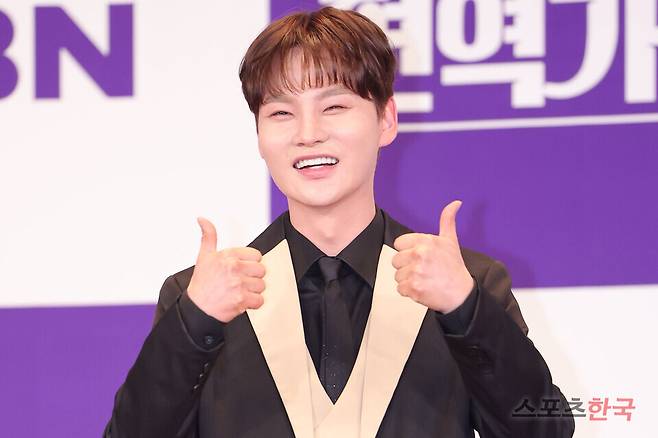 MBN 서바이벌 예능 '현역가왕2' 기자간담회에 참석한 박서진. 25.3.12 ⓒ이혜영 기자 lhy@hankooki.com