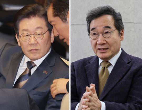 왼쪽부터 이재명 더불어민주당 대표, 새미래민주당을 창당한 이낙연 전 국무총리.<연합뉴스 사진·디지털타임스 DB 사진 갈무리>