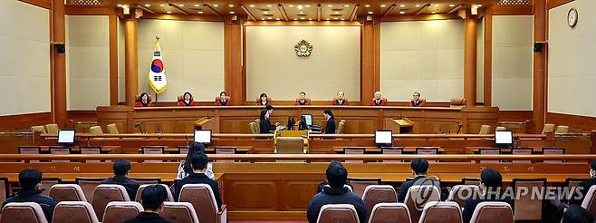 헌법재판소 대심판정 [연합뉴스 자료사진]