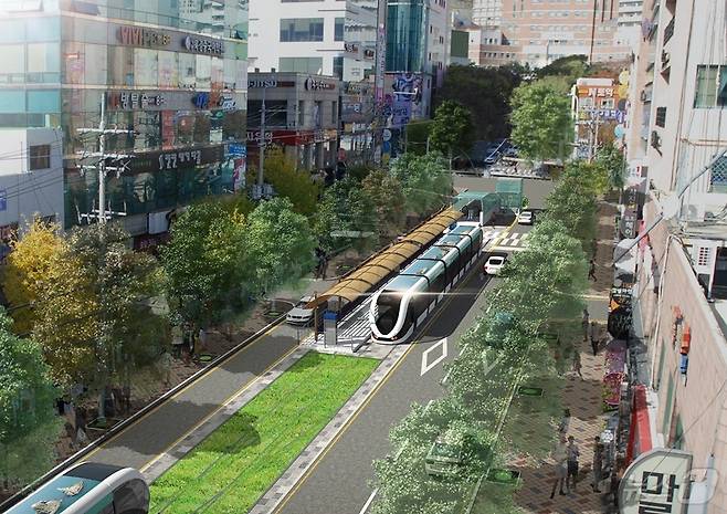 트램 '오륙도선' 조감도.(부산 남구청 제공. 재판매 및 DB 금지)