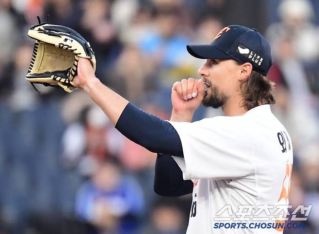 17일 대전 한화생명볼파크에서 열린 KBO리그 시범경기 한화와 삼성의 경기. 선발 투구하고 있는 한화 와이스. 대전=송정헌 기자songs@sportschosun.com/2025.03.17/