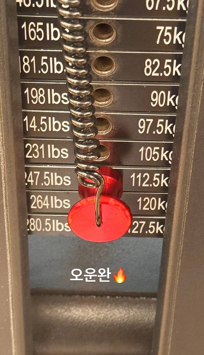 설현이 중량 112kg을 들어 올렸다는 인증샷을 올렸다./사진=설현 SNS