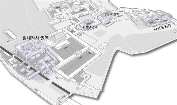 창호 개방 권역 안내  [국가유산청 궁능유적본부 제공. 재판매 및 DB 금지]