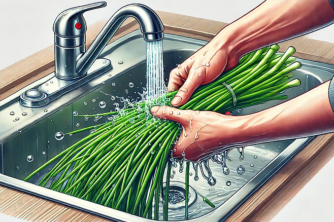부추 세척