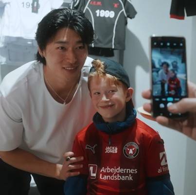 덴마크 미트윌란 공격수 조규성(왼쪽). [사진 미트윌란 SNS]