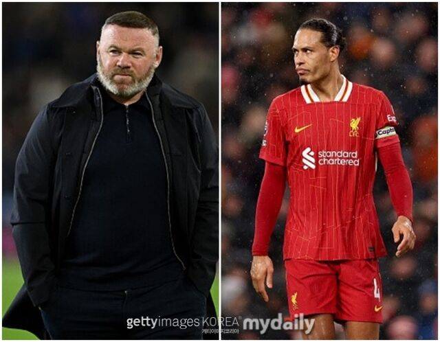 리버풀 센터백 버질 판 다이크의 자세를 지적한 웨인 루니./게티이미지코리아