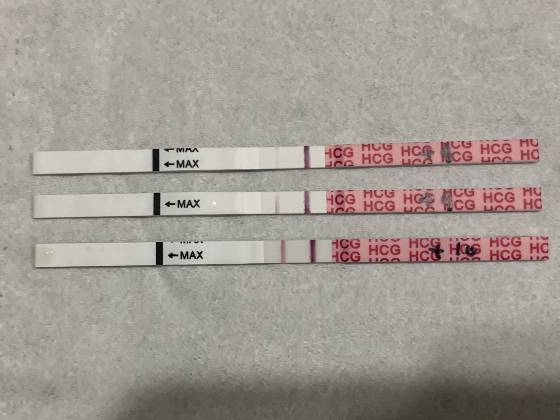 희미하게 보이던 임신테스트기 두 줄. 임신이라는 결과가 보임에도 안심할 수 없어, 몇 번이나 확인하고 또 확인하고, 아기집을 보고 심장소릴 들은 뒤에도 조마조마한 날들의 연속이었다. 아가가 찾아왔다가, 한 번 유산한 경험이 있었기에 더욱 그랬다./사진=그럼에도 실은 좋아서 히죽거렸던 남형도 기자