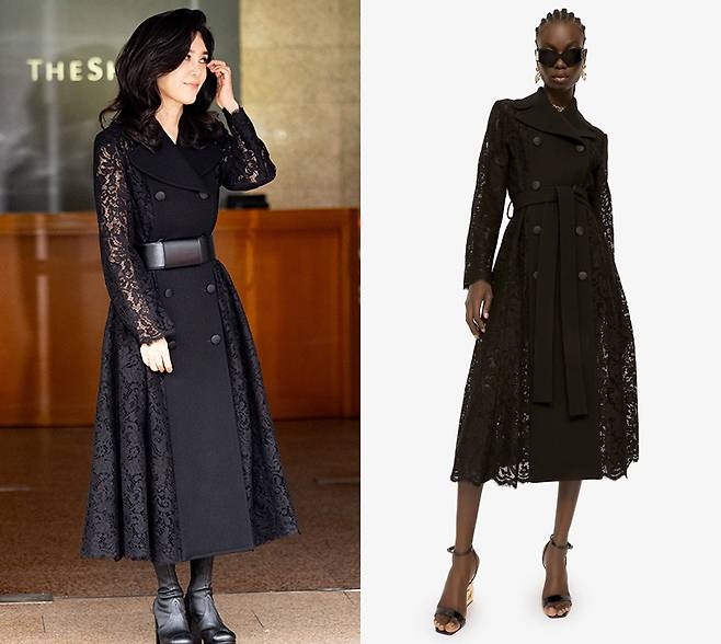 이부진 호텔신라 사장이 올블랙 주총패션으로 화제다. /사진=뉴시스, 돌체앤가바나