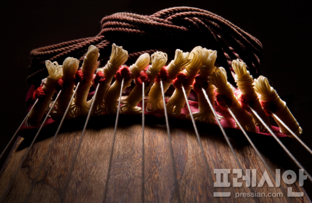 ▲ 12현 가야금 ⓒ 프레시안(문상윤)