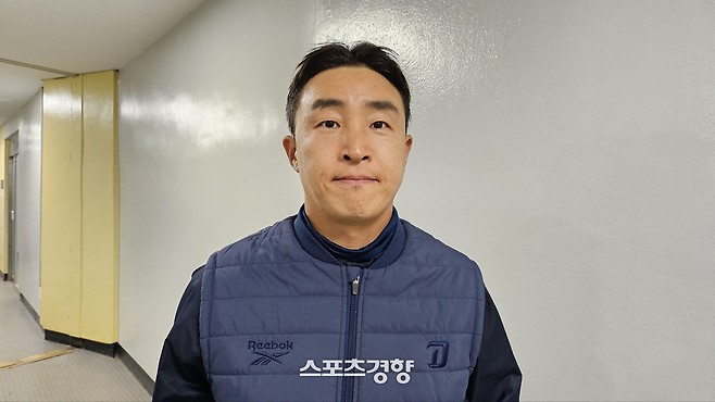 NC 손아섭이 지난 18일 잠실 구장에서 새 시즌 포부를 밝히고 있다.