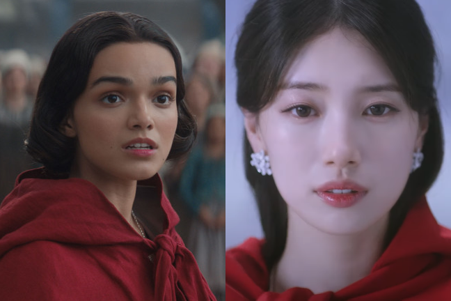 디즈니 실사판 영화 ‘백설공주’의 주인공 레이철 제글러(왼쪽)와 한국 버전 ‘백설공주’ 스페셜 OST를 부른 가수 겸 배우 수지. 월트디즈니컴퍼니코리아