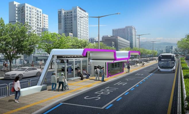 간선급행체계(BRT) 전용차로 조감도(자료:국토교통부)