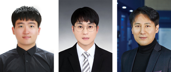 인하대 생명공학과 박범준 박사, 상명대 그린화학공학과 강성민 교수, 인하대 생명공학과 허윤석 교수(왼쪽부터).