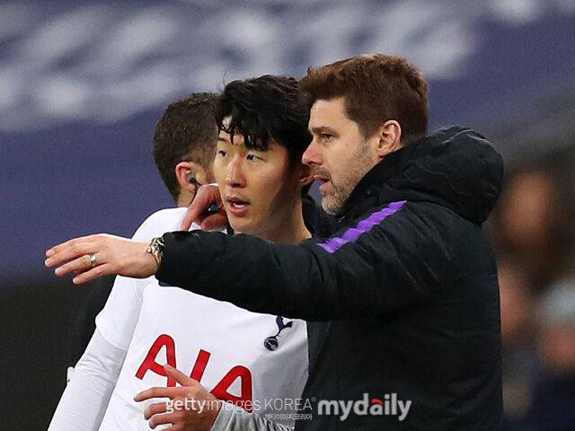 손흥민과 포체티노 감독/게티이미지코리아