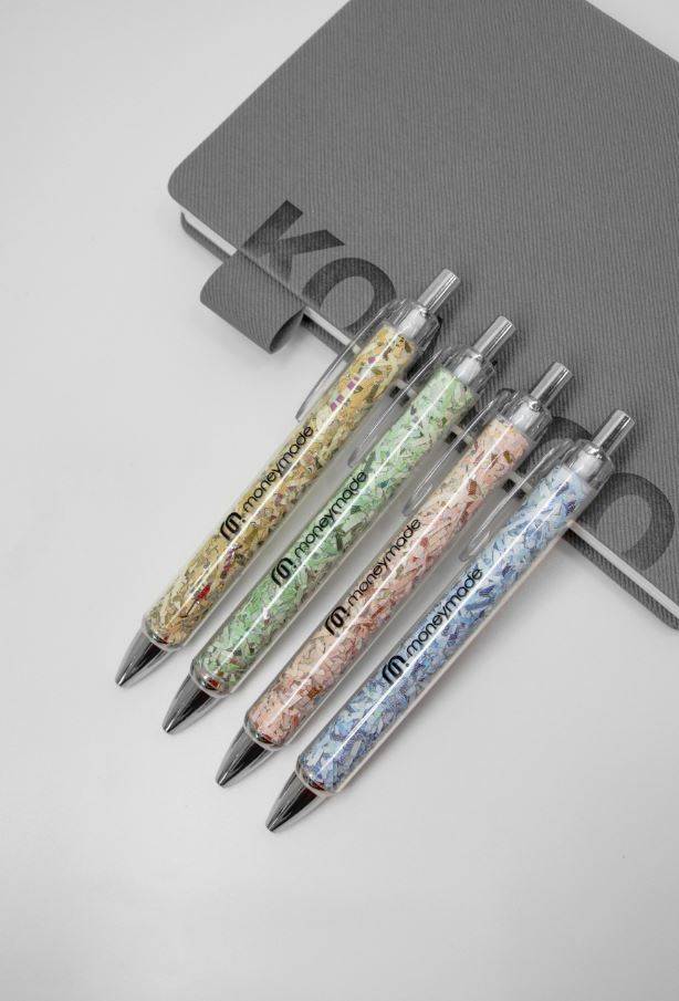 한국조폐공사에서 내놓은 돈볼펜 클리어형. 한국조폐공사