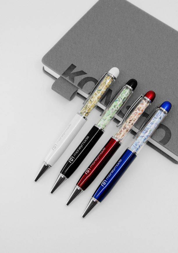 한국조폐공사에서 내놓은 돈볼펜 모던형. 한국조폐공사