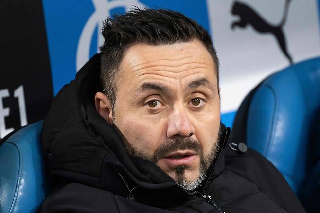 로베르토 데 제르비 마르세유 감독. <저작권자(c) 연합뉴스, 무단 전재-재배포, AI 학습 및 활용 금지>