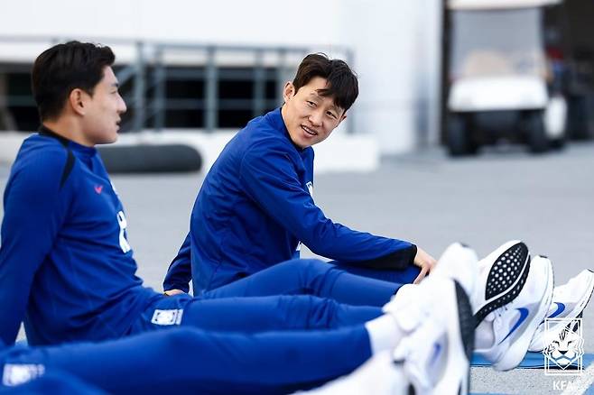 축구대표팀 선수들이 22일 용인미르스타디움에서 오는 25일 열리는 요르단과의 경기를 앞두고 훈련을 하고 있다.(대한축구협회 제공. 재판매 및 DB 금지) 2025.3.22/뉴스1