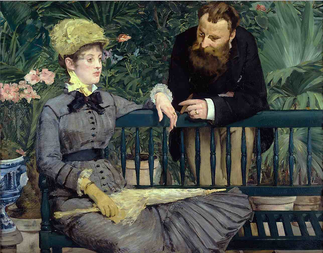 미술관 최초로 인상주의 그림을 구입한 기록을 세운 작품. Edouard Manet [In the Conservatory], 1878-79 ©Staatliche Museen zu Berlin