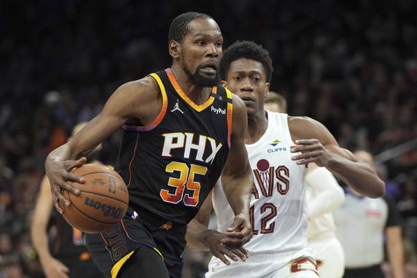 듀란트는 이날 42득점 기록했다. 사진= AP= 연합뉴스 제공