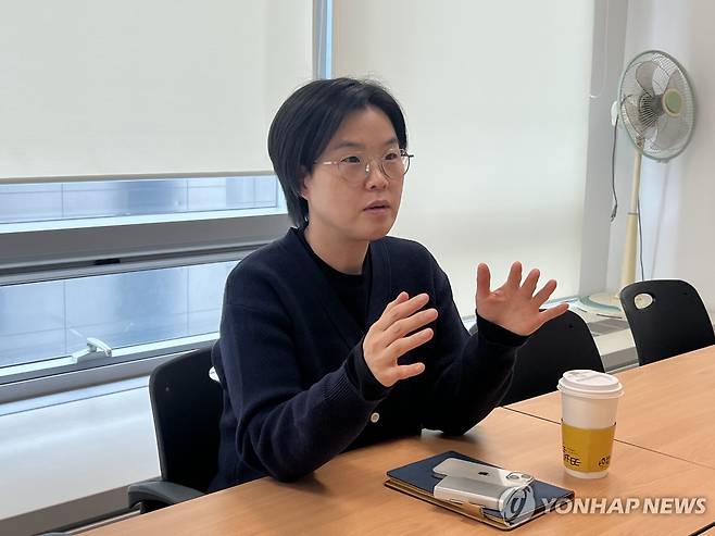 박성혜 삭제지원팀장 (서울=연합뉴스) 이승연 기자 = 지난 18일 서울 중구 디지털성범죄피해자지원센터에서 만난 박성혜 삭제지원팀장.2025.3.22.